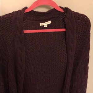 LA hearts maroon cardigan